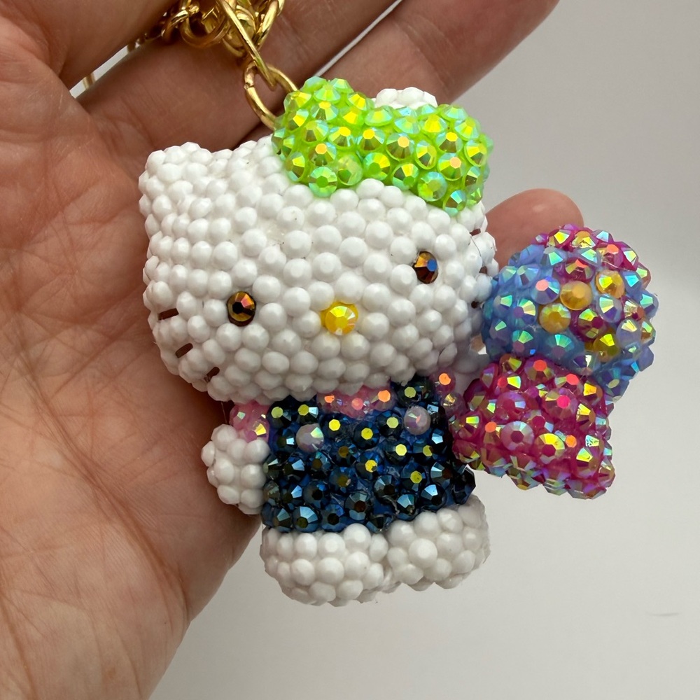Custom Hello Kitty Gum ball Keychain:Bag Charm.